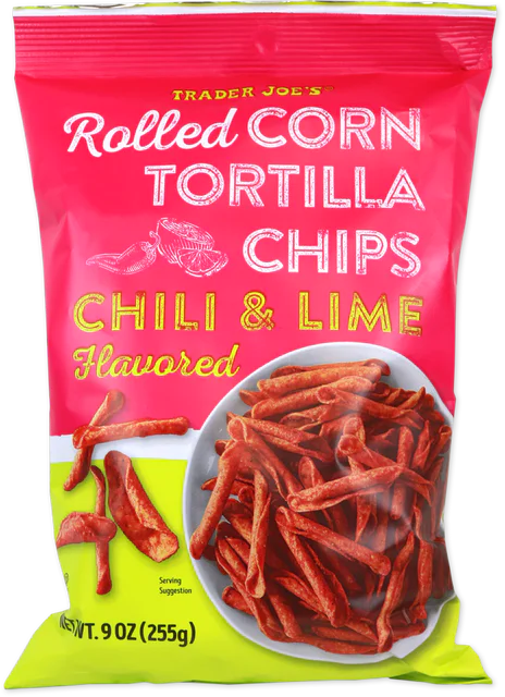 Chili & Lime Flavored Rolled Corn Tortilla Chips